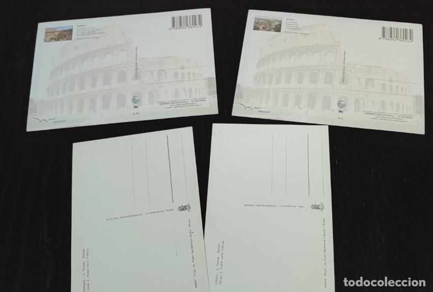 Postales: LOTE DE 4 POSTALES DE ROMA - Foto 2