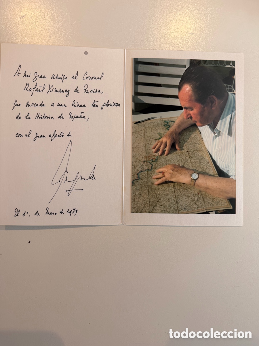 Postales: Dedicatoria y firma original de L&eacute;on Degrelle - Foto 1