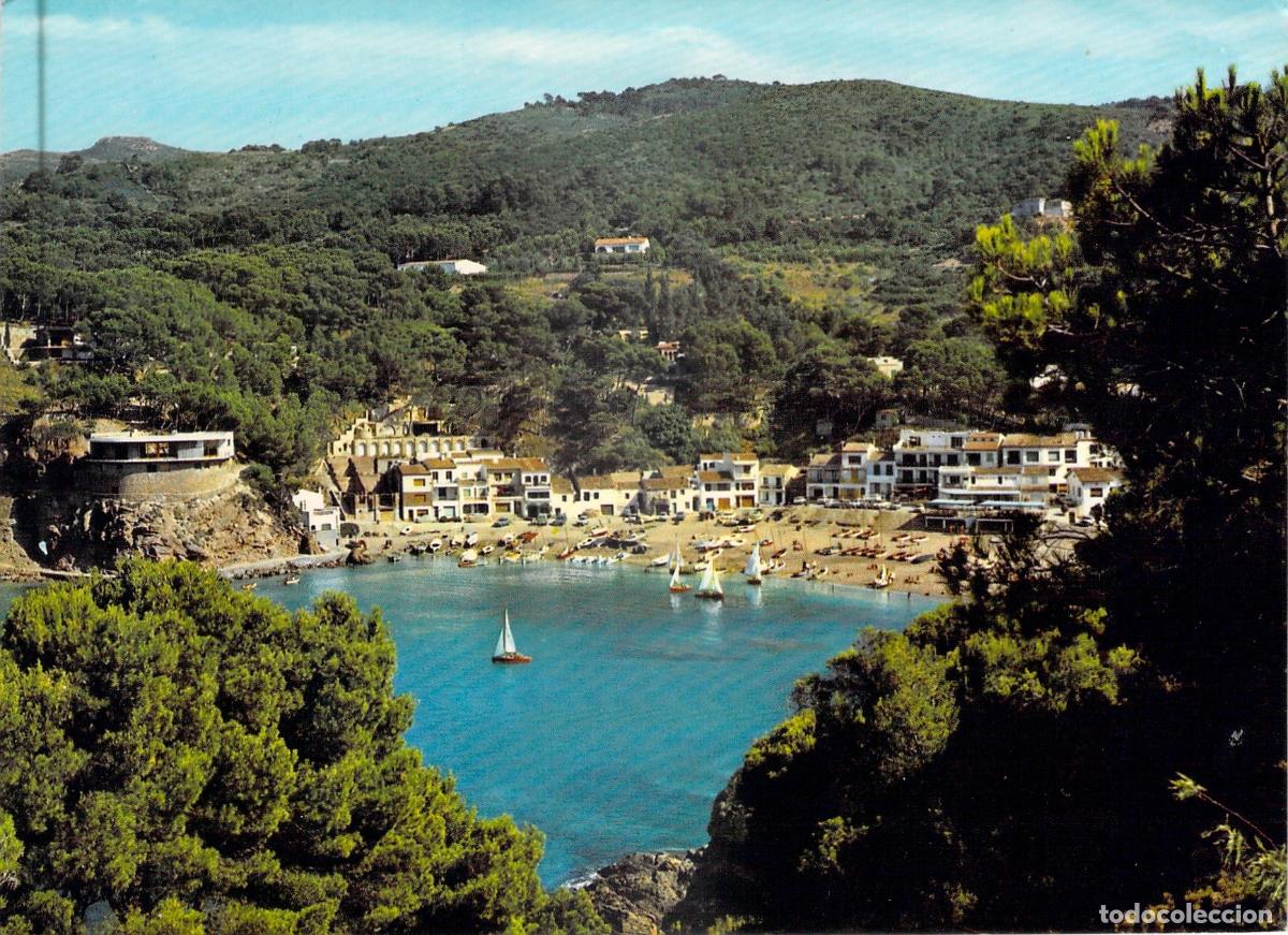 Postales: Postal Costa Brava Sa Riera, Begur. Cala y Playa con Barcos. - Foto 1