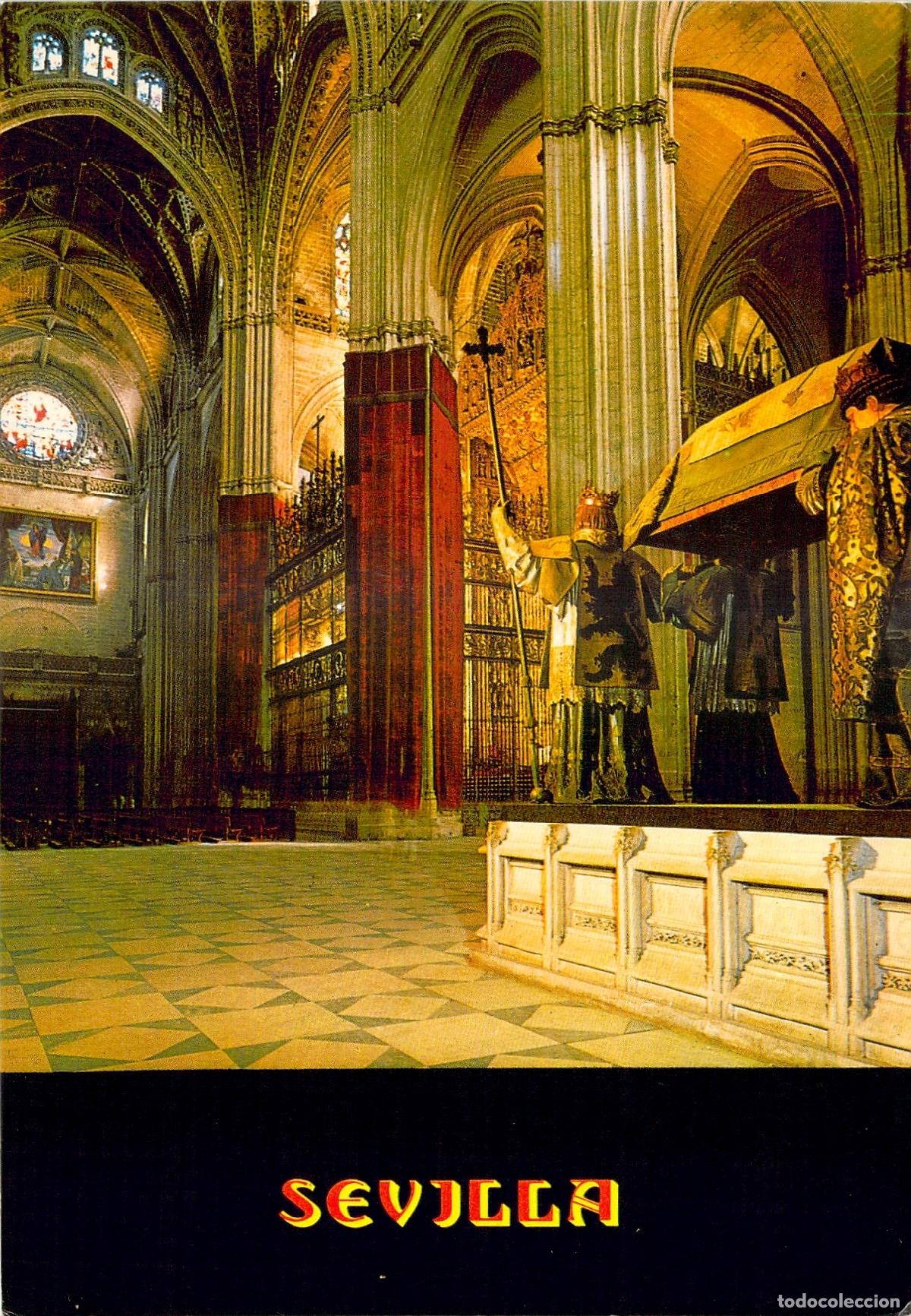 Postales: Postal Interior Catedral de Sevilla, Tumba de Crist&oacute;bal Col&oacute;n - Foto 1