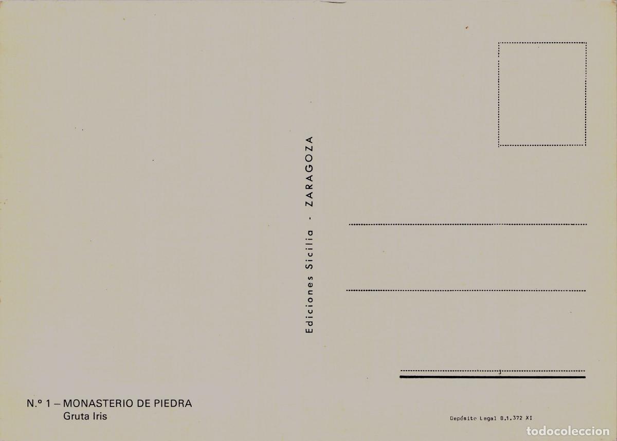 Postales: Postal Monasterio de Piedra - Gruta Iris, Zaragoza - Foto 2