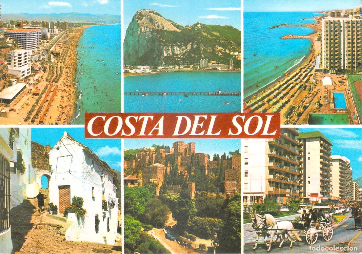 Postales: Postal Tur&iacute;stica de la Costa del Sol - M&aacute;laga y Gibraltar - Foto 1