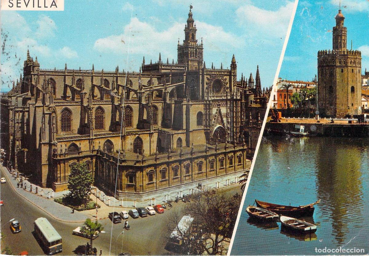 Postales: Postal de Sevilla - Catedral y Torre del Oro - Foto 1