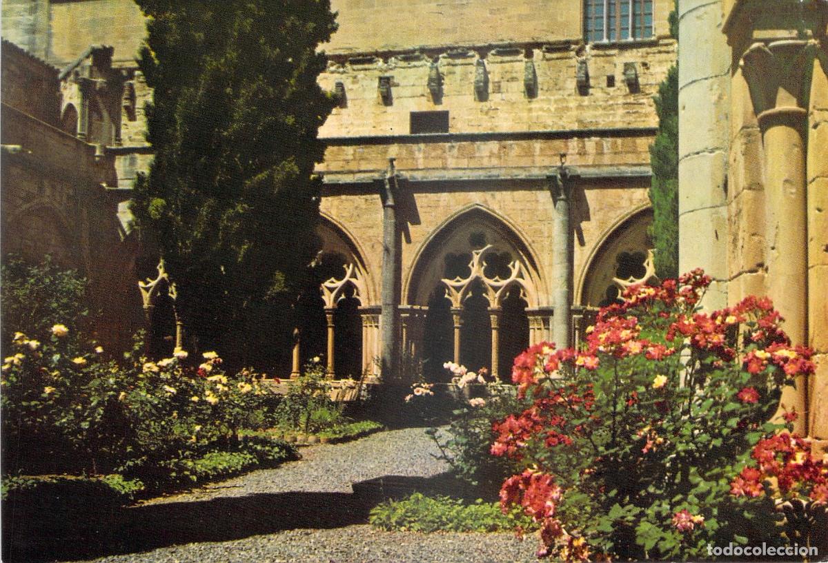 Postales: Postal del Jard&iacute;n del Claustro G&oacute;tico en el Real Monasterio de Poblet - Foto 1