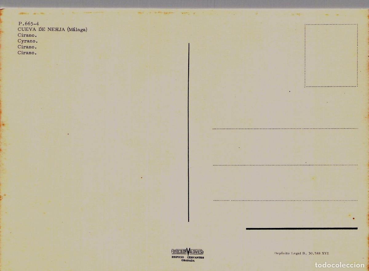 Postales: Postal de la Cueva de Nerja, Formaci&oacute;n Cirano, M&aacute;laga - Foto 2