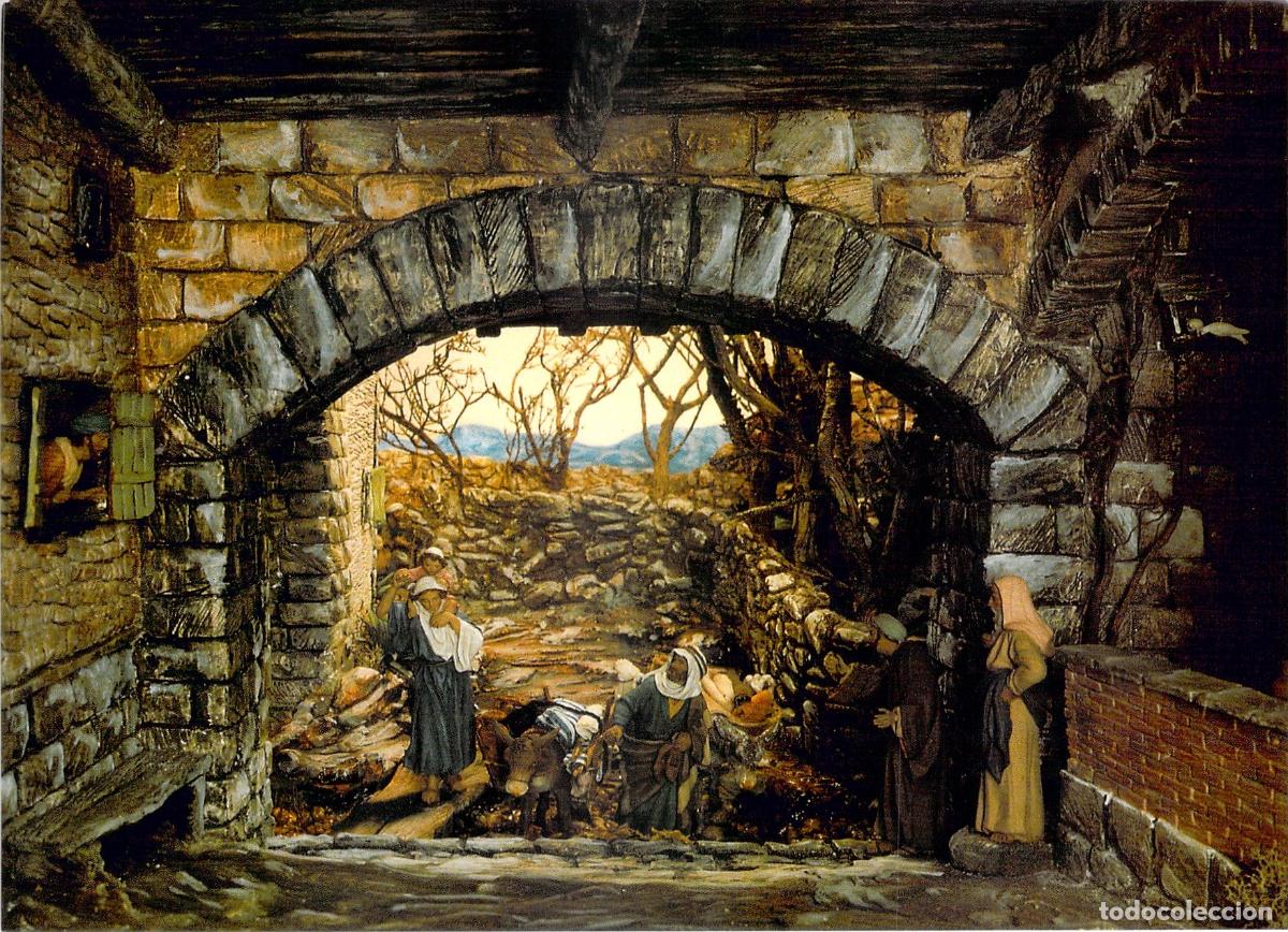 Postales: Postal Monestir de Solius - Pessebre Vuelta de Egipto - Foto 1