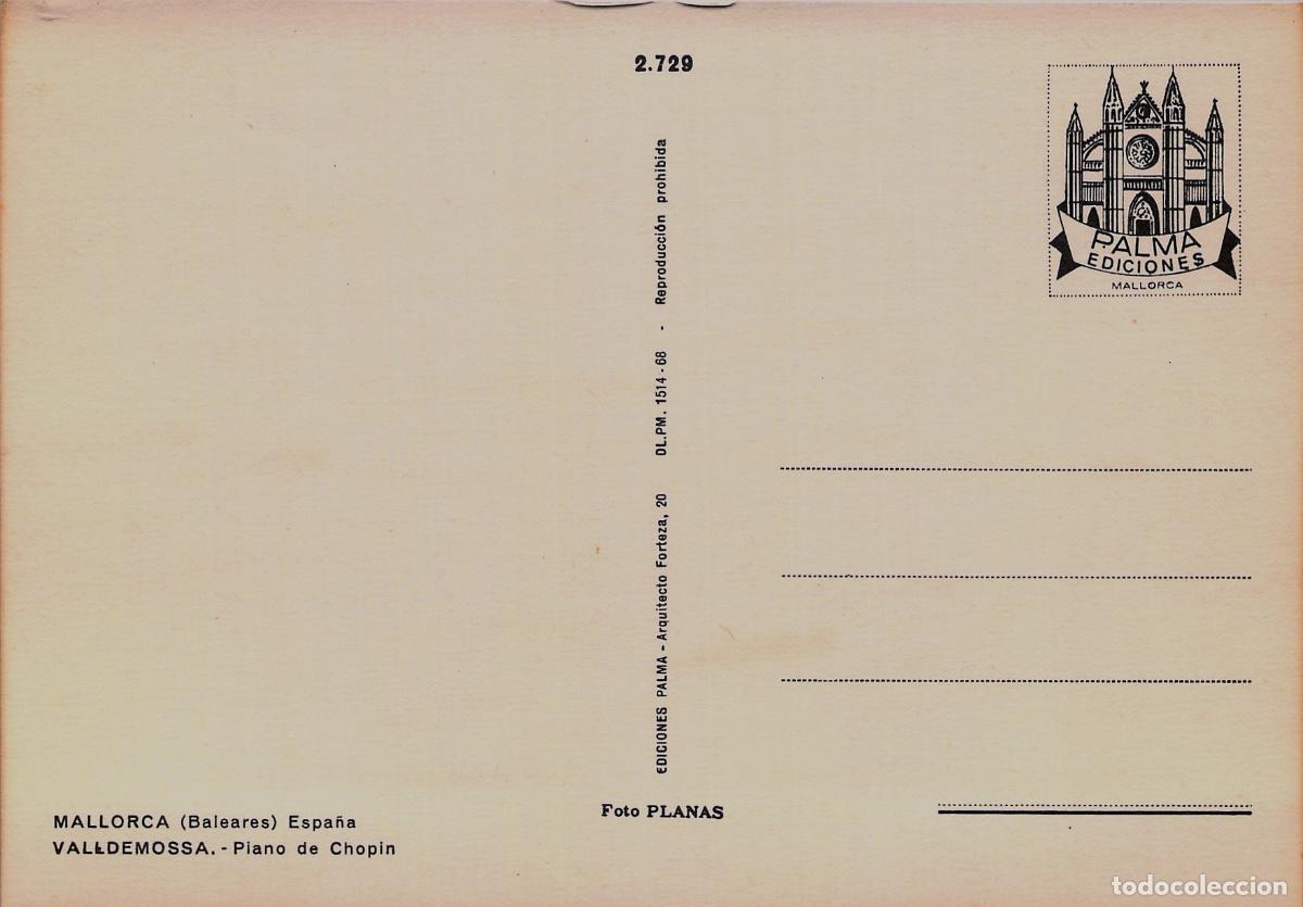 Postales: Postal del Piano de Fr&eacute;d&eacute;ric Chopin en Valldemossa, Mallorca - Foto 2