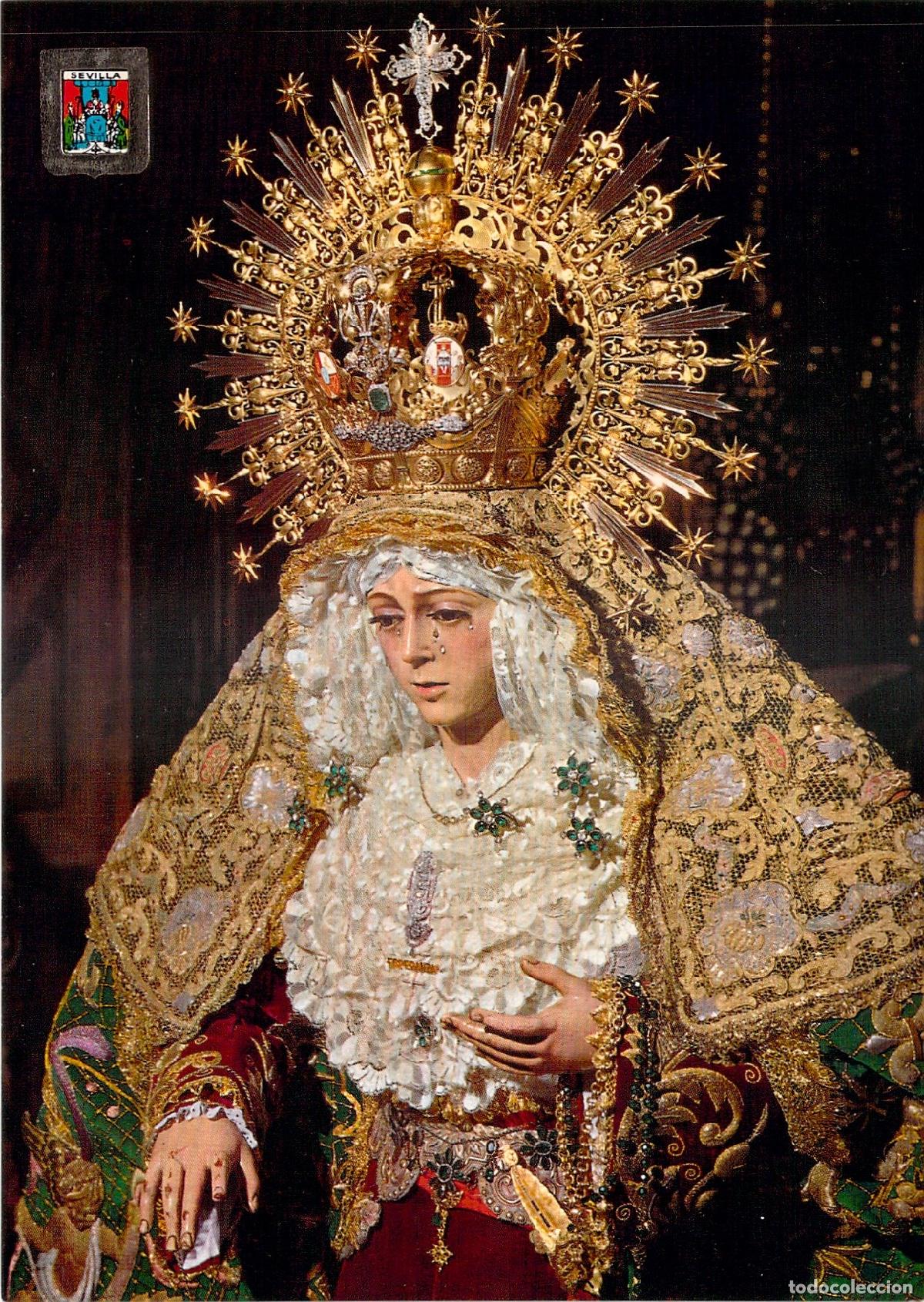 Postales: Postal de la Virgen de la Esperanza Macarena Sevilla - Foto 1