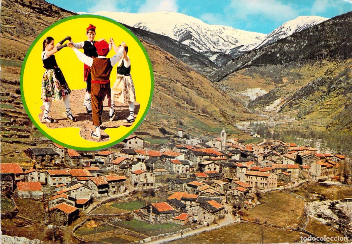 Postales: Postal de Setcases Paisaje de Invierno y Danza Tradicional - Foto 1