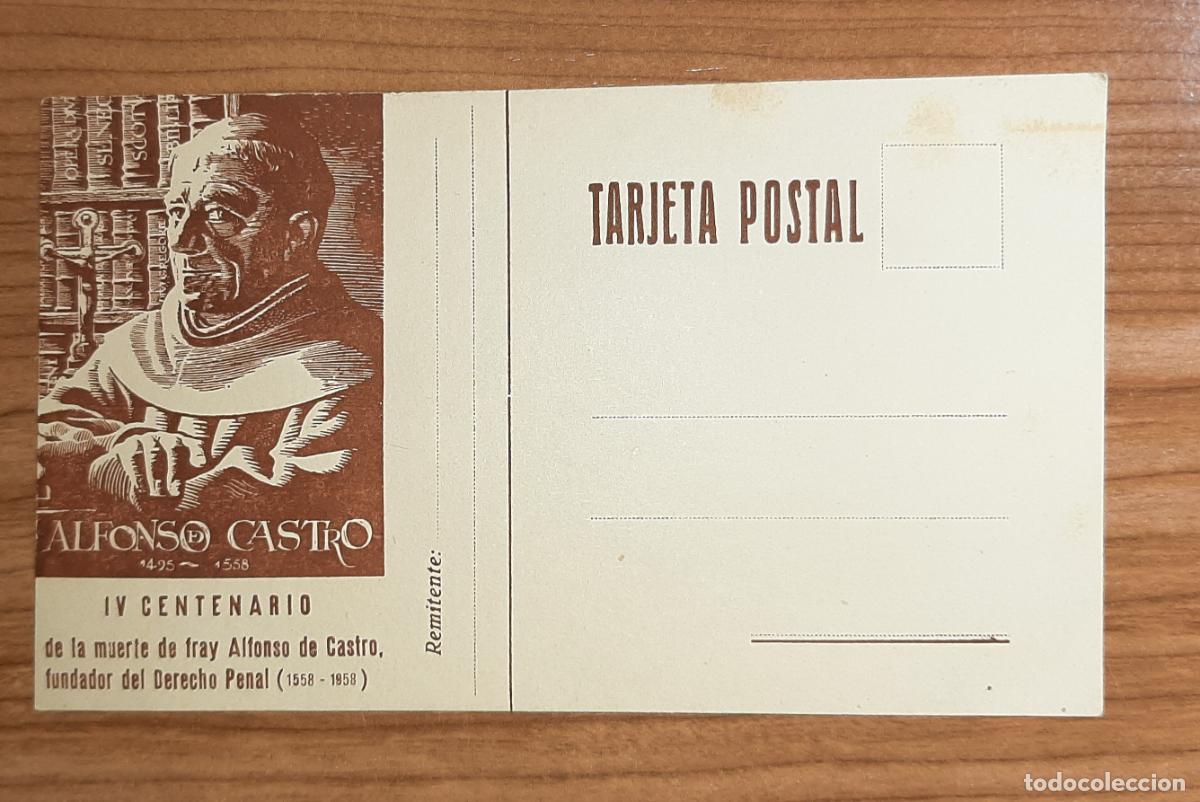 Postales: TARJETA POSTAL CENTENARIO DE ALFONSO DE CASTRO 1958 - Foto 1