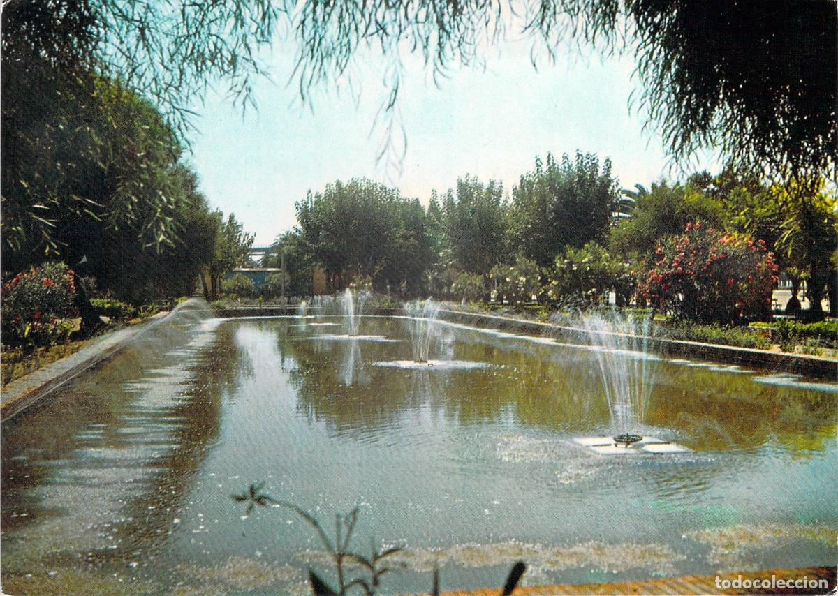 Postales: Postal Almer&iacute;a Estanque del Parque con Fuentes - Foto 1