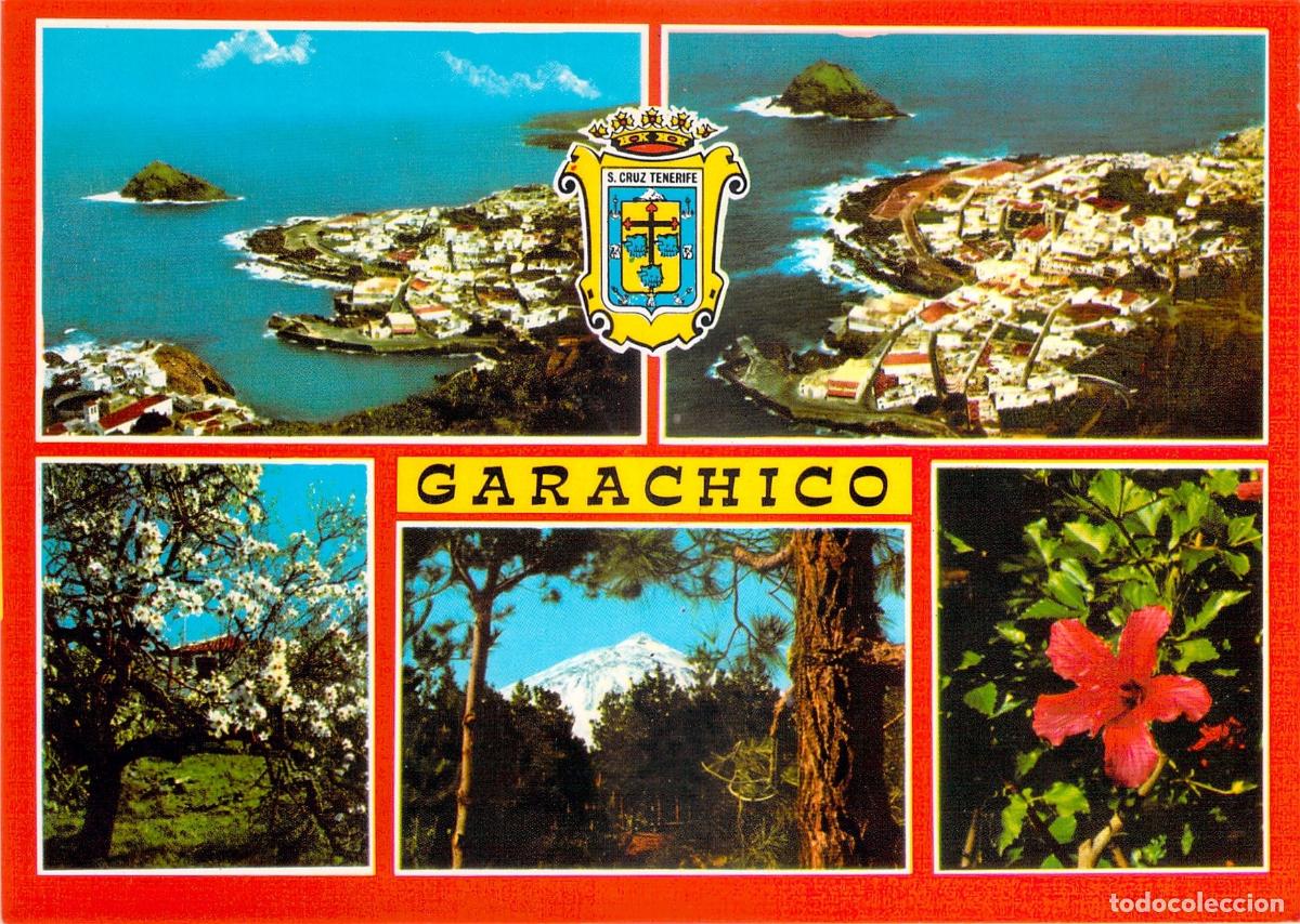 Postales: Postal de Garachico Tenerife - El Roque y el Teide - Foto 1