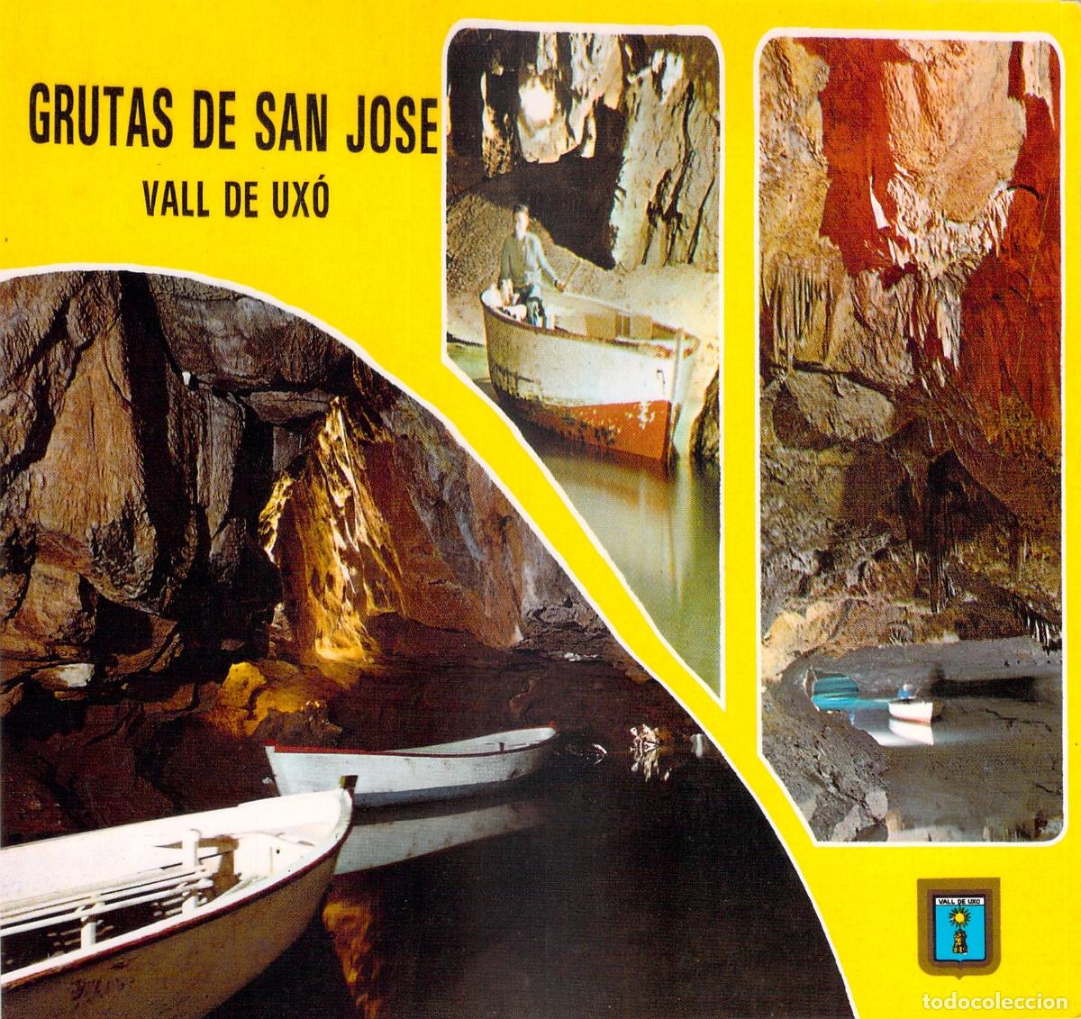 Postales: Postal Grutas de San Jos&eacute;, Vall de Ux&oacute;, Castell&oacute;n - Cuevas y Barcas