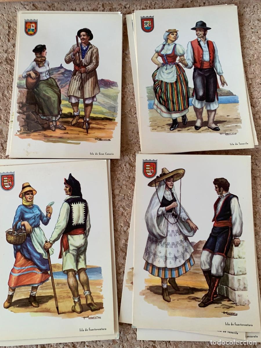 Postales: Lote de 12 postales de trajes t&iacute;picos de las islas Canarias - Foto 4