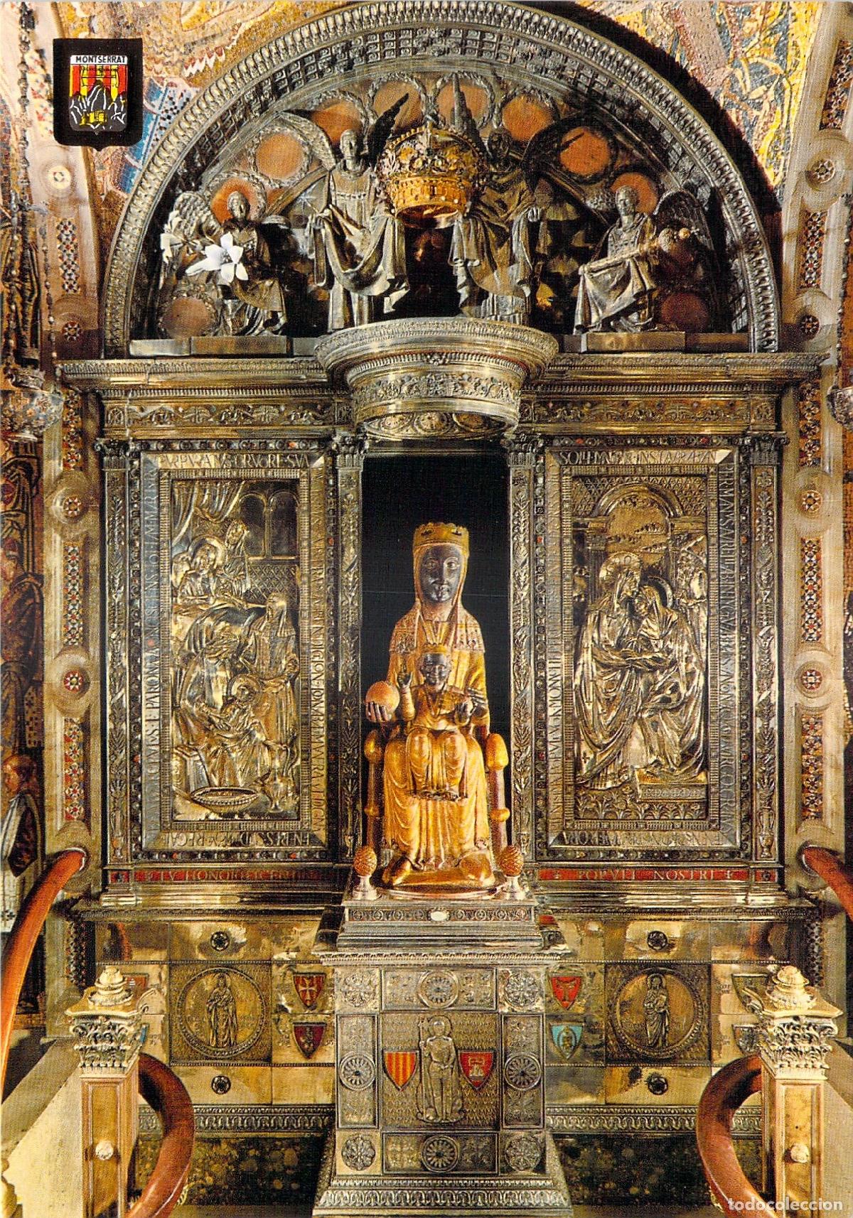 Postales: Postal del Trono de la Virgen de Montserrat, La Moreneta - Foto 1