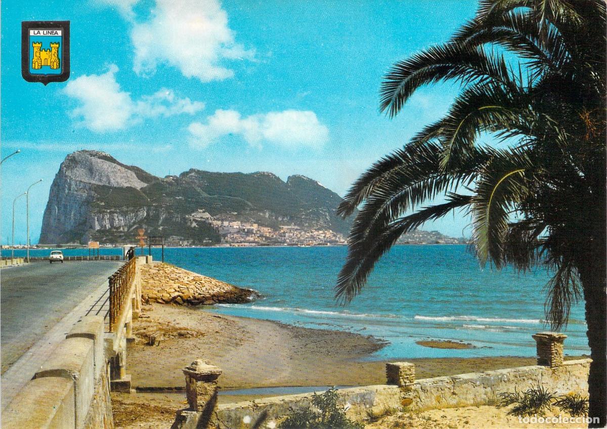 Postales: Postal de La L&iacute;nea de la Concepci&oacute;n y el Pe&ntilde;&oacute;n de Gibraltar - Foto 1