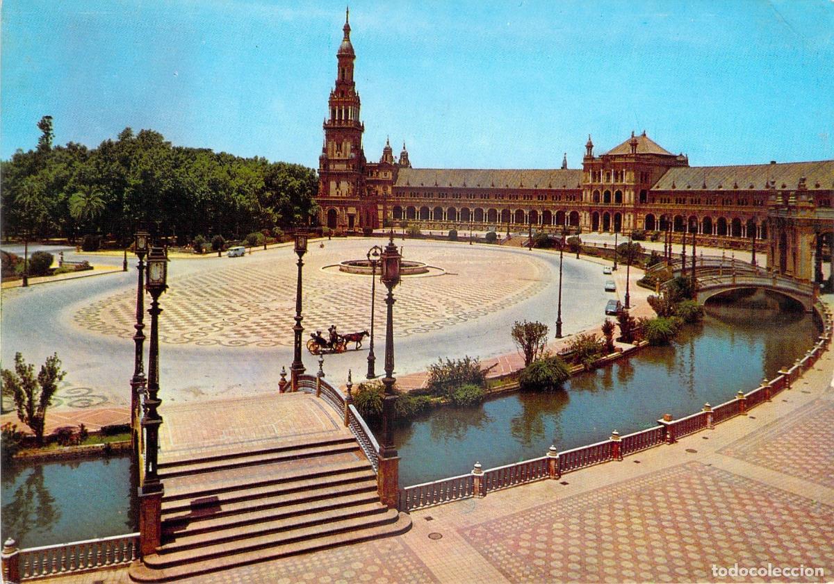 Postales: Postal de la Plaza de Espa&ntilde;a en Sevilla - Foto 1