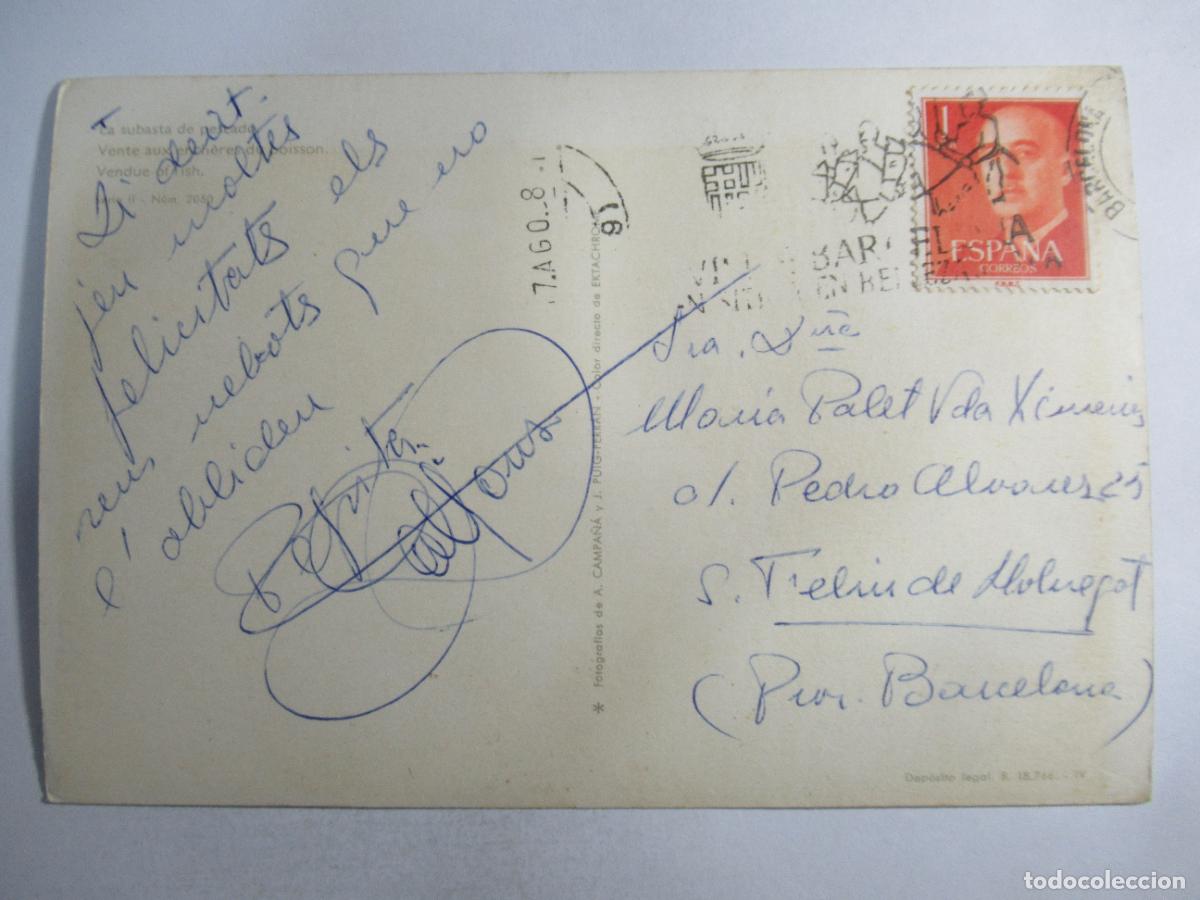 Postales: La Subasta de Pescado - Circulada - Foto 2