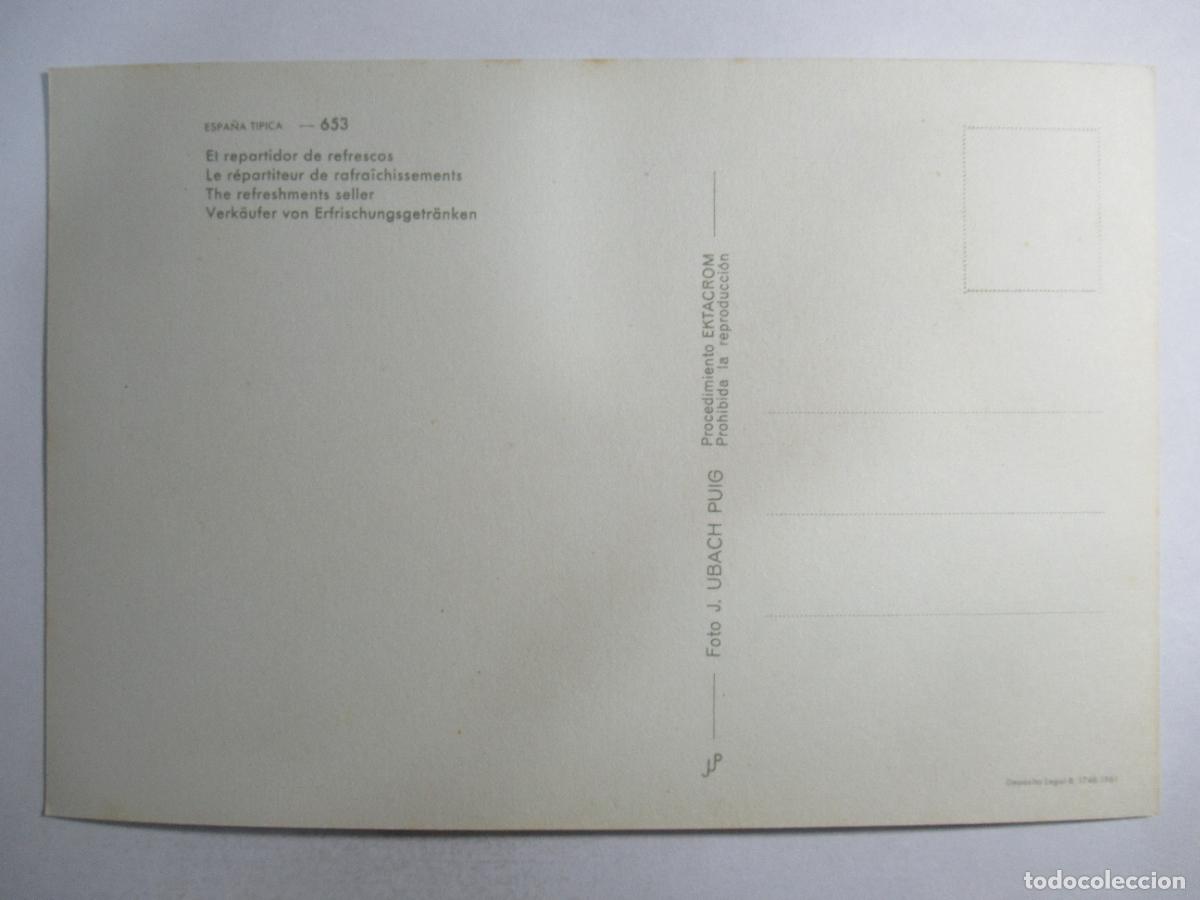 Postales: Espa&ntilde;a T&iacute;pica - El repartidor de refrescos - S/C - Foto 2