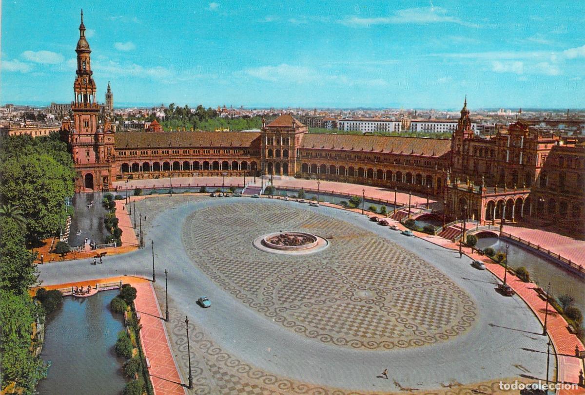 Postales: Postal de la Plaza de Espa&ntilde;a en Sevilla - Foto 1