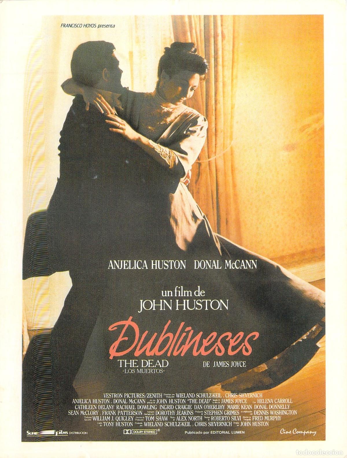Postales: Postal de Cine de la Pel&iacute;cula Dublineses de John Huston - Foto 1