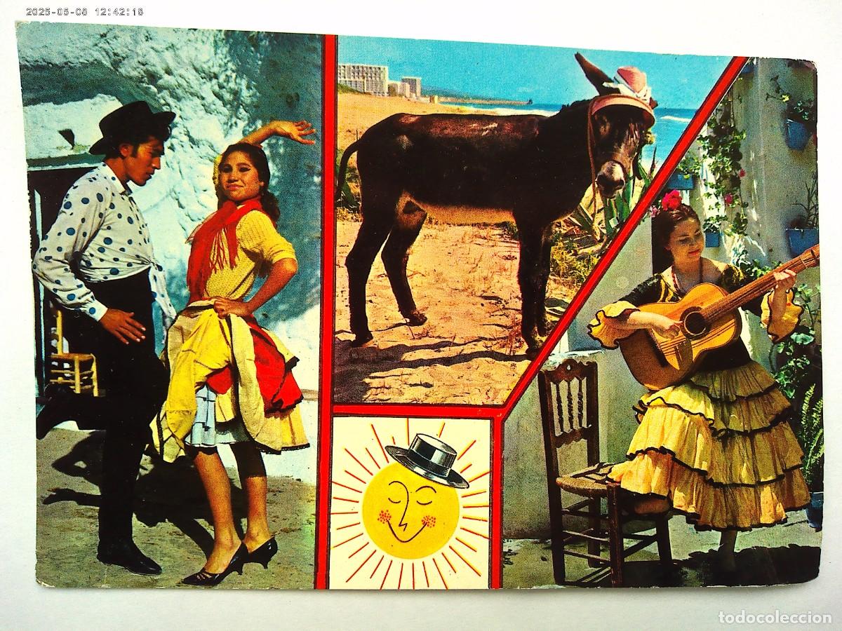 Cartes Postales: POSTAL DE ESPA&Ntilde;A TIPICA : BAILE ANDALUZ Y ESCENAS TIPICAS . A&Ntilde;OS 60