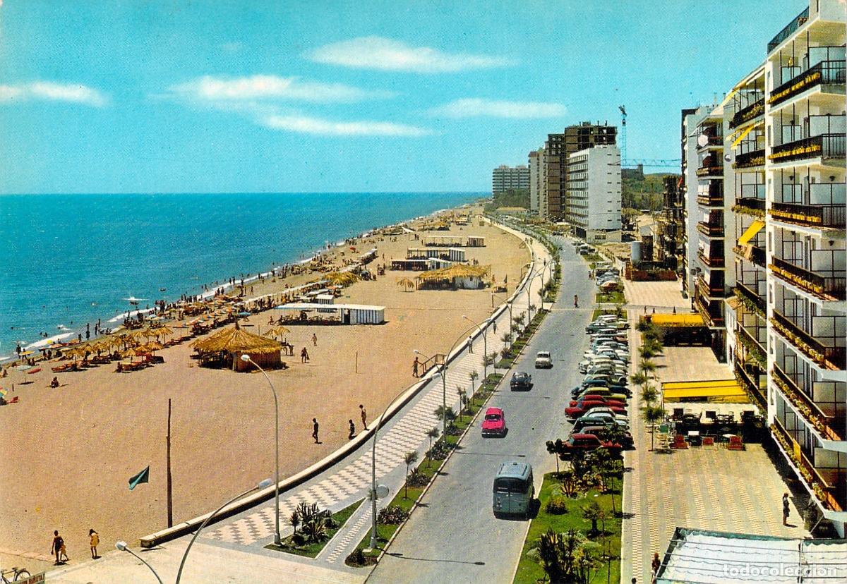 Postales: Postal de Fuengirola, Costa del Sol: Playa y Paseo Mar&iacute;timo - Foto 1