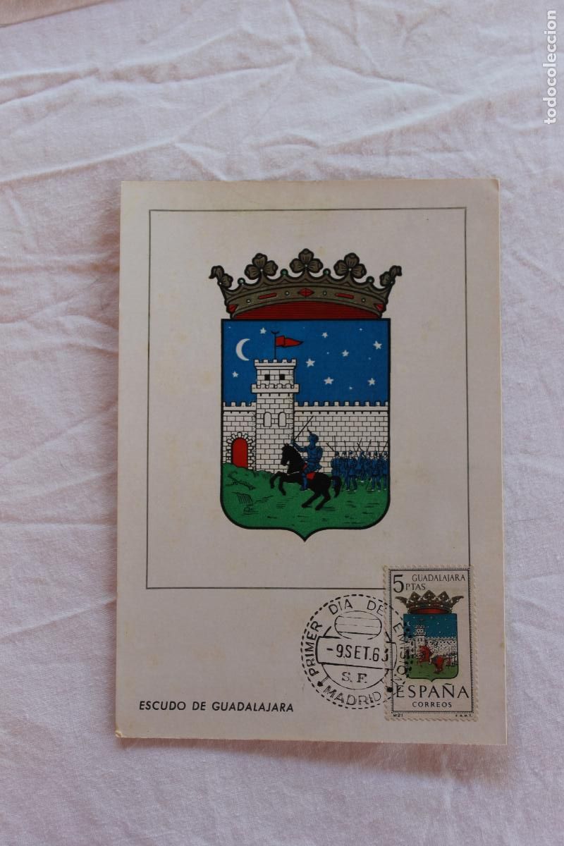 Postales: TARJETA POSTAL PRIMER DIA EMISION ESCUDO DE GUADALAJARA 1963