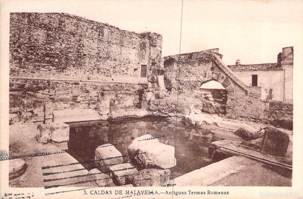 Postales: Postal de las Antiguas Termas Romanas en Caldas de Malavella, Gerona