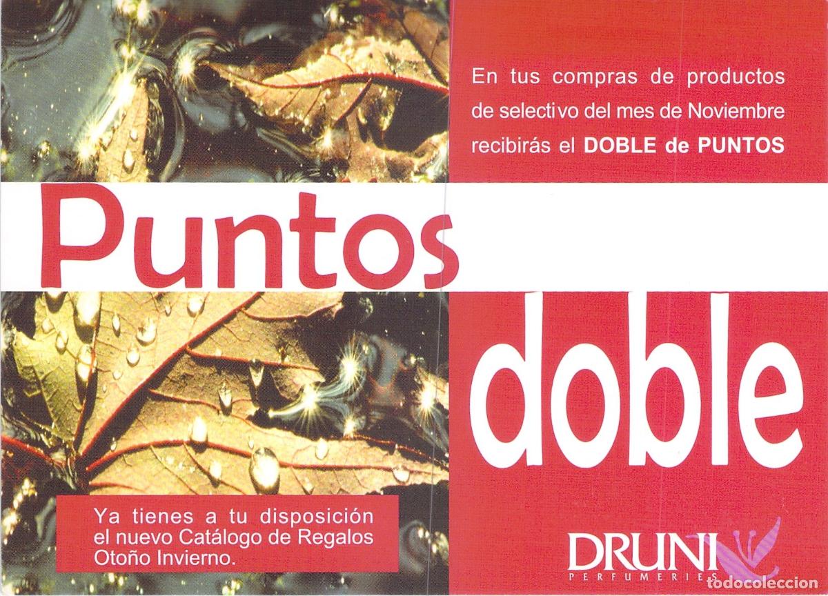 Postales: Postal Publicitaria Druni Perfumeries Promoci&oacute;n Puntos Doble
