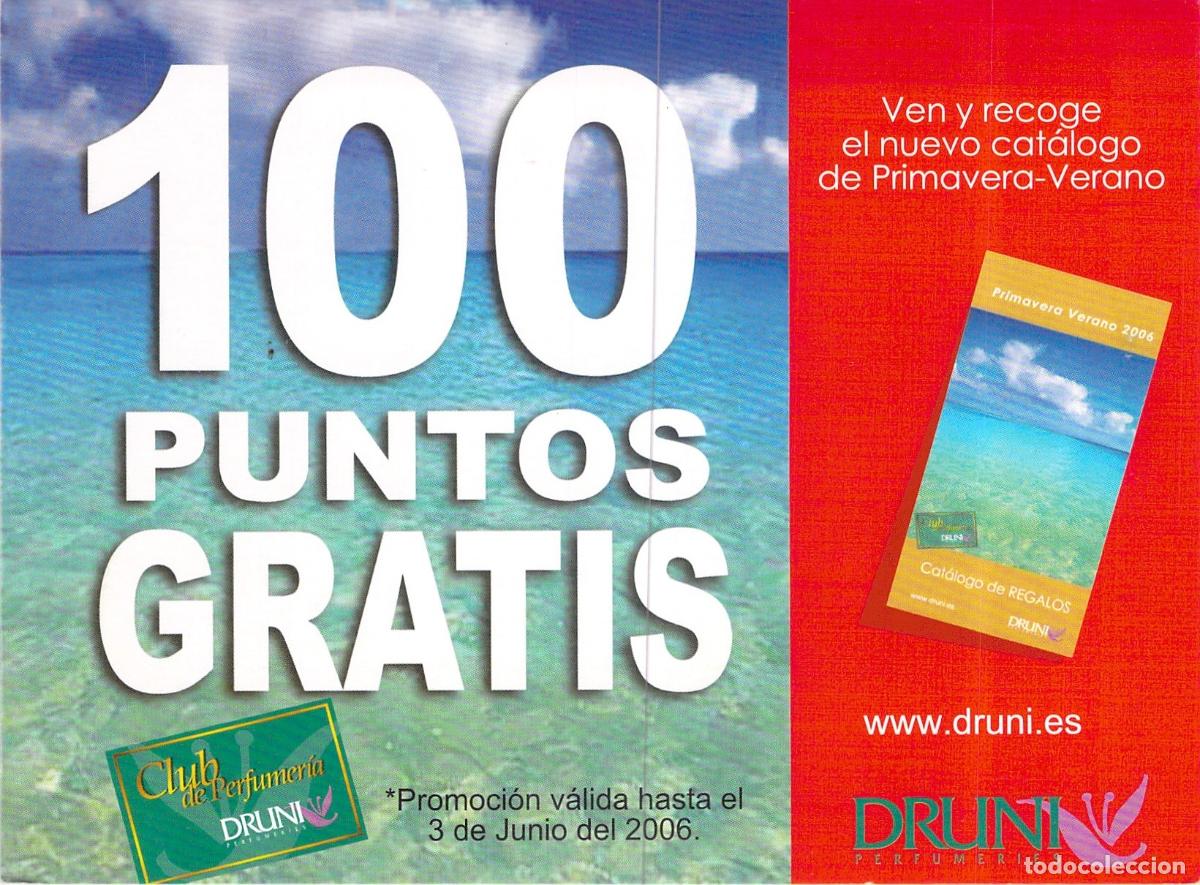 Postales: Tarjeta Postal Publicitaria Druni Perfumer&iacute;as 100 Puntos Gratis