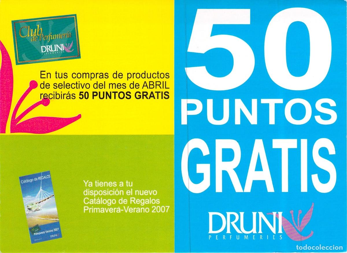 Postales: Postal Publicitaria de Perfumer&iacute;as Druni con Promoci&oacute;n de Puntos
