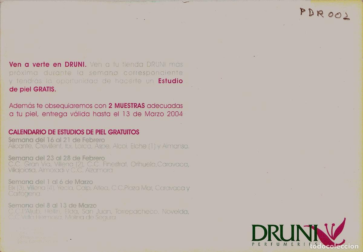 Postales: Postal Publicitaria de Druni Perfumeries Estudio de Piel - Foto 2