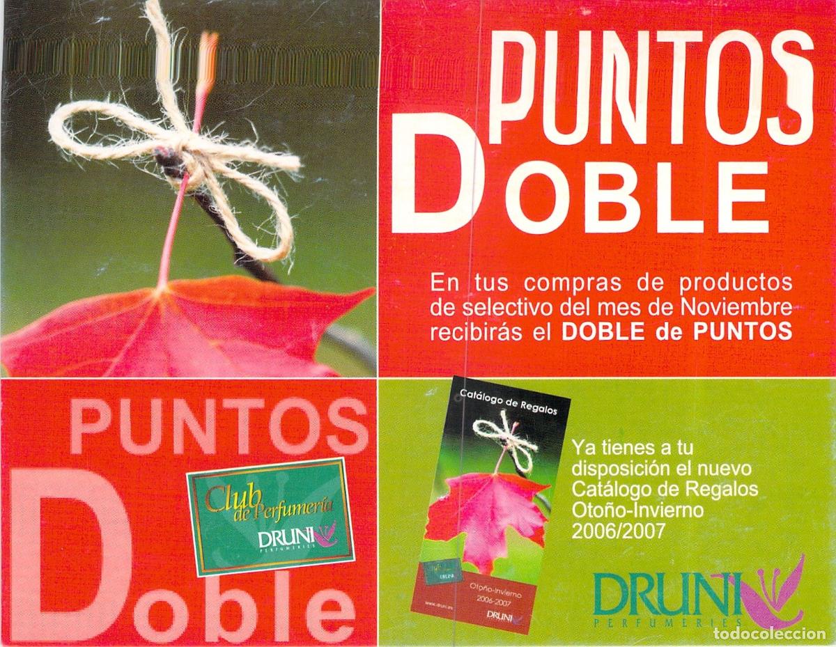 Postales: Postal Publicitaria Perfumer&iacute;as Druni Promoci&oacute;n Puntos Doble