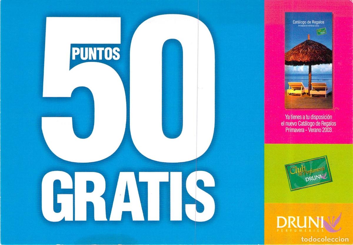 Postales: Tarjeta Postal Publicitaria Perfumer&iacute;as Druni 50 Puntos Gratis