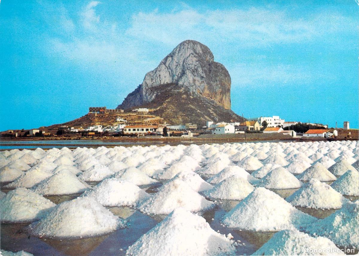 Postales: Postal de Calpe: El Pe&ntilde;&oacute;n de Ifach y las Salinas
