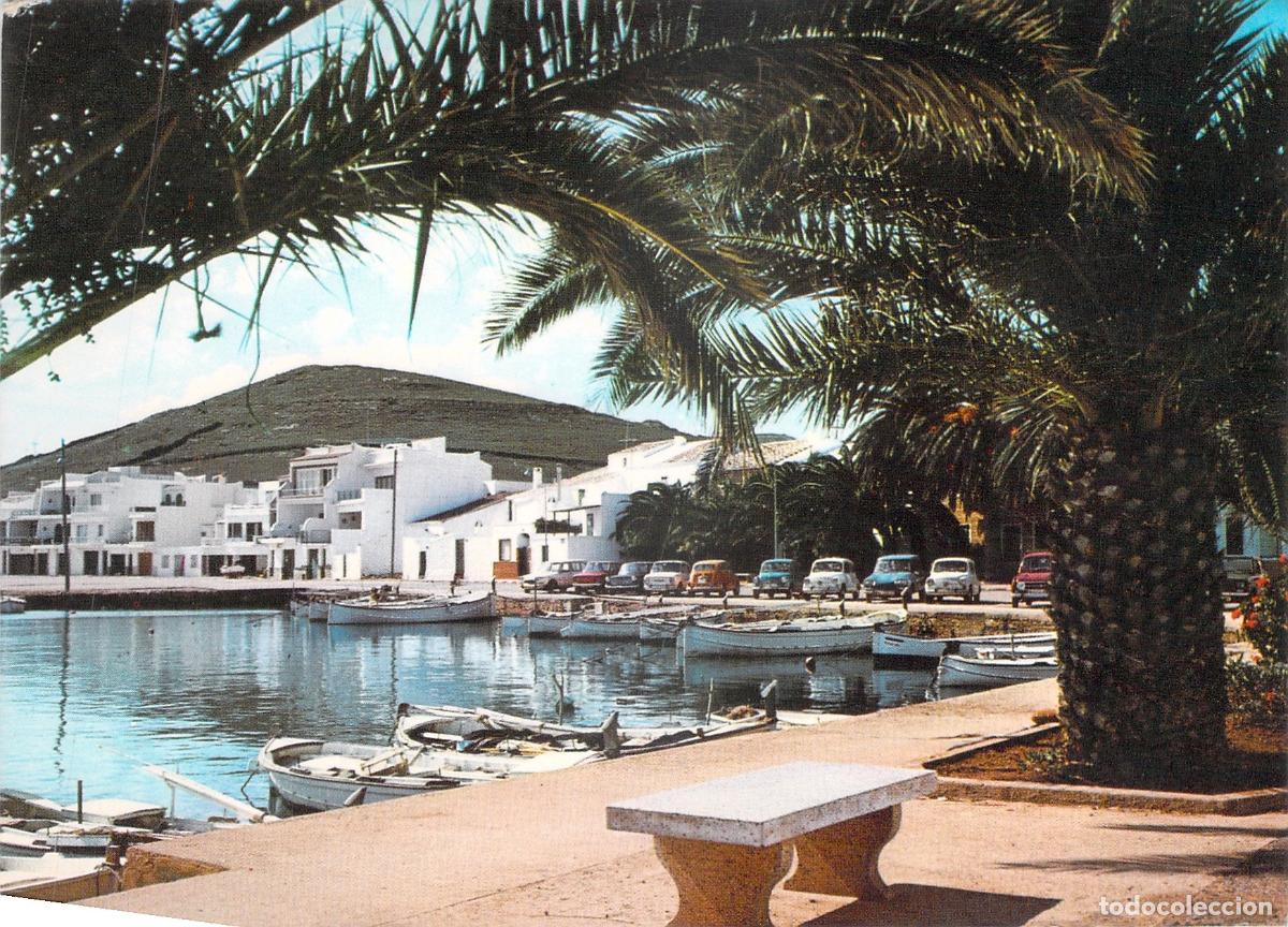 Postales: Postal de Menorca Puerto Fornells Baleares con Barcos y Palmeras