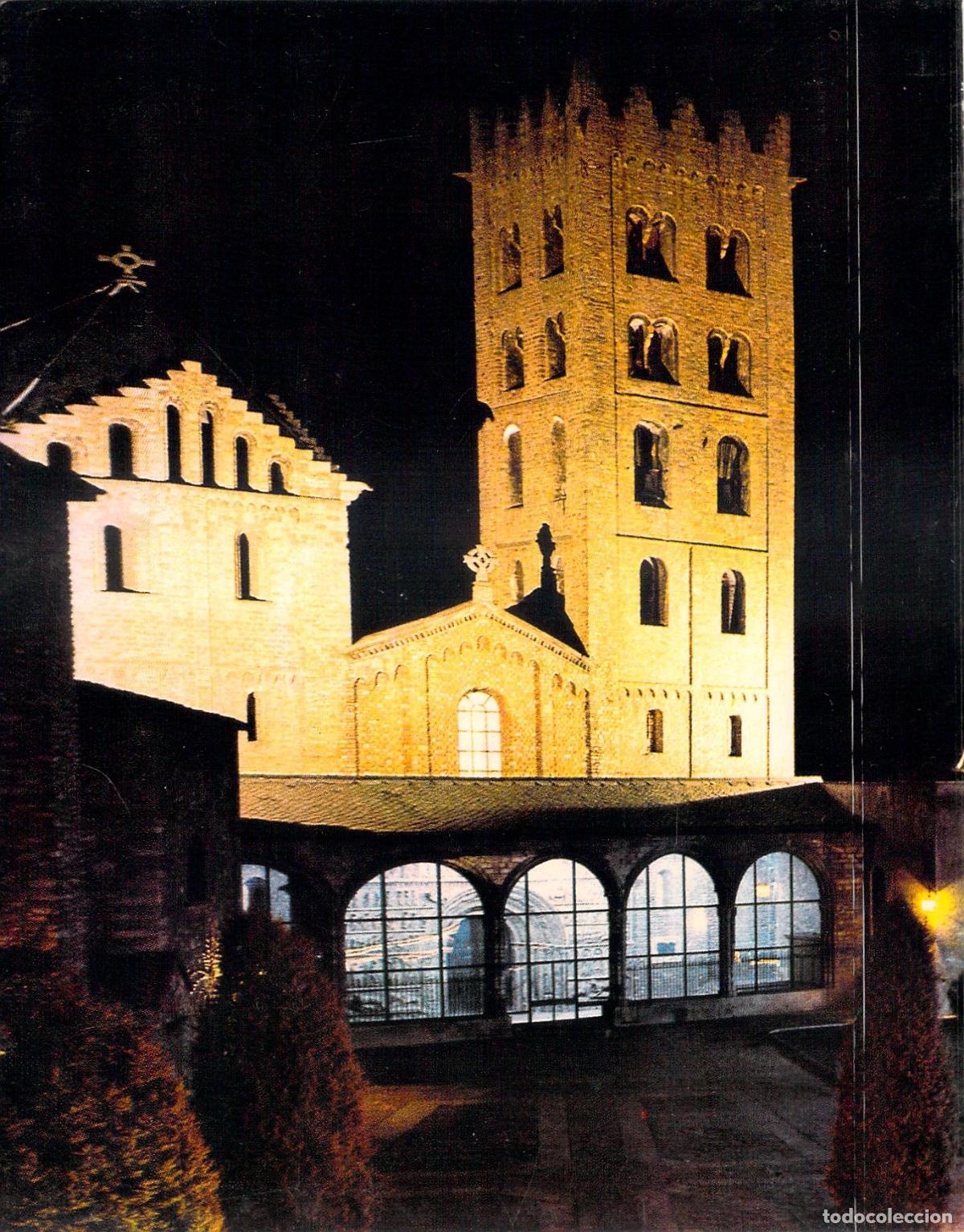 Postales: Postal Monasterio de Santa Mar&iacute;a de Ripoll, Gerona - Vista Nocturna