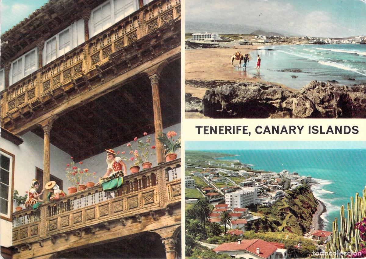 Postales: Postal de Tenerife: Casa de los Balcones, Playa del M&eacute;dano y Bajamar