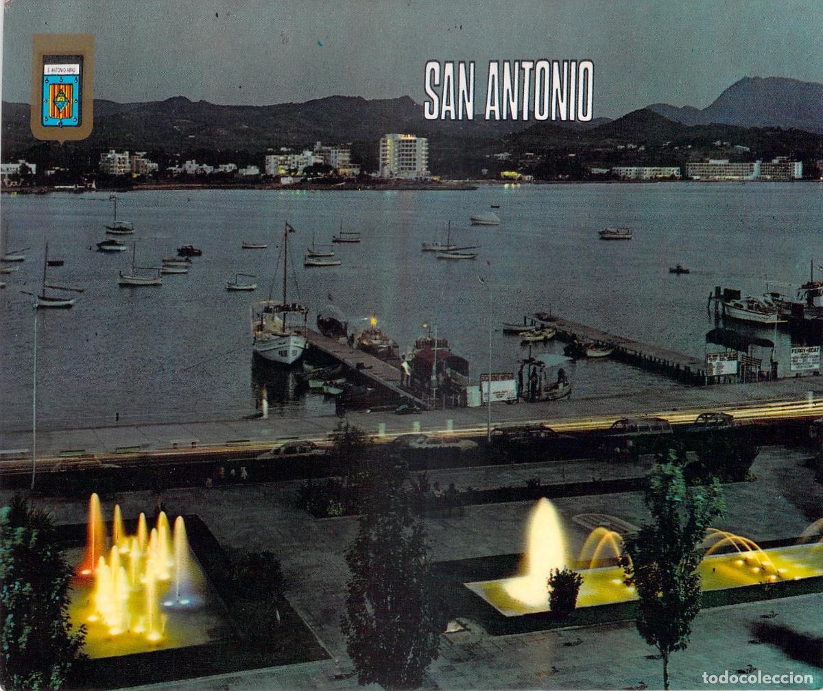 Postales: Postal de San Antonio Abad en Ibiza - Vista Nocturna del Puerto