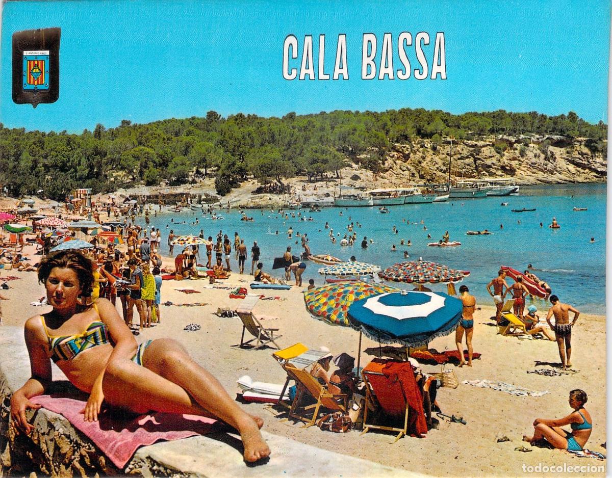 Postales: Postal Cala Bassa San Antonio Abad Ibiza Playa Escudo de Oro