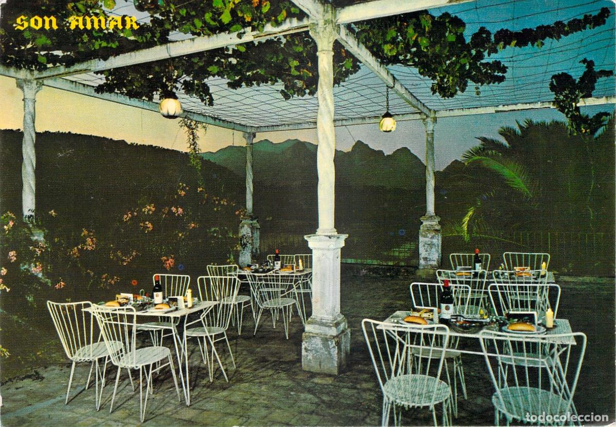 Postales: Postal Terraza del Restaurante Son Amar en Mallorca Baleares
