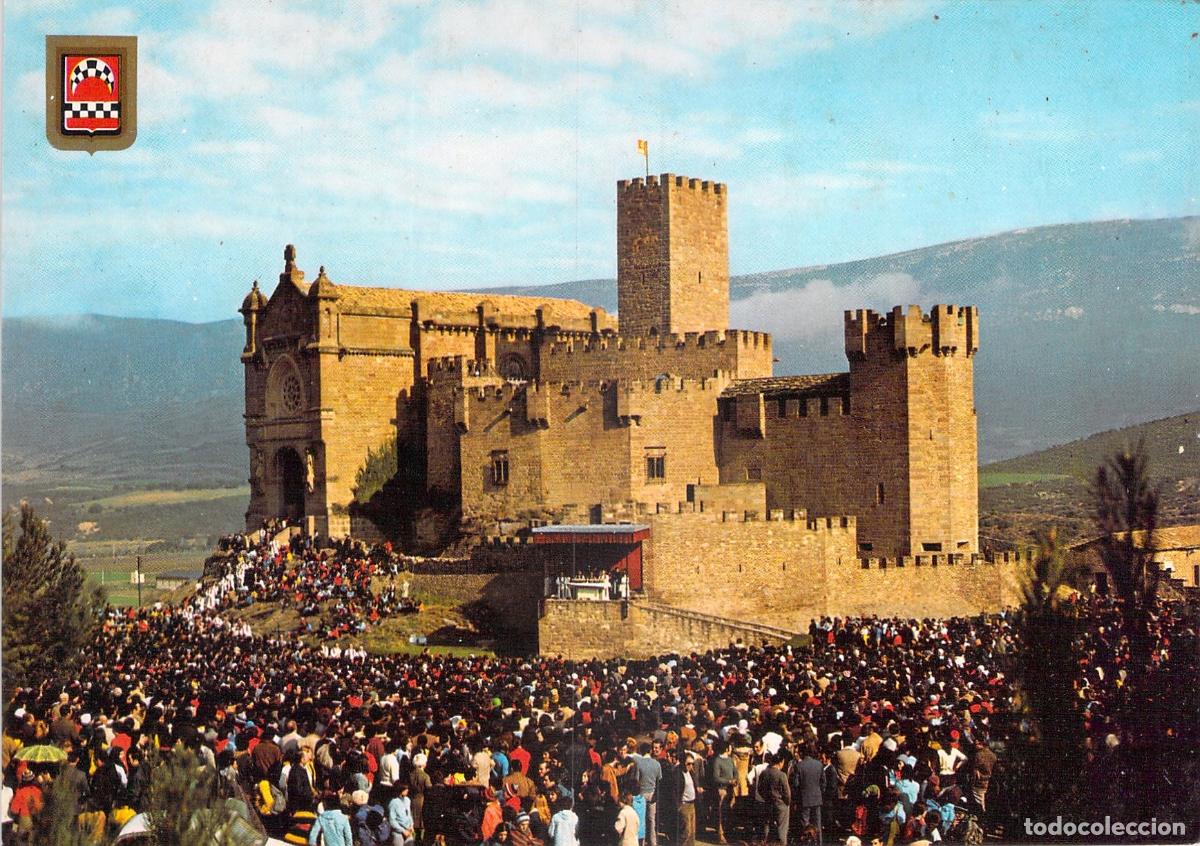 Postales: Postal del Castillo de Javier y Peregrinaci&oacute;n Xavierada en Navarra
