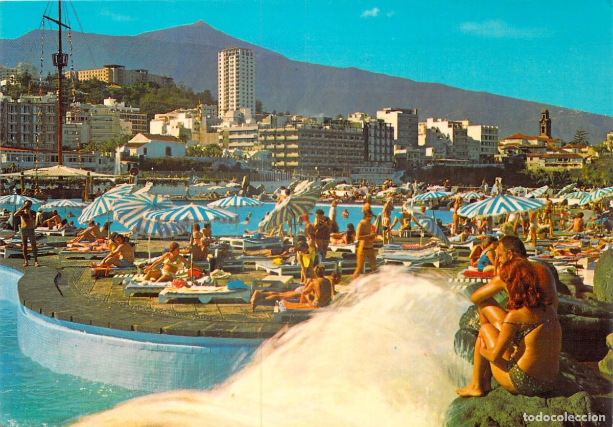 Postales: Postal Puerto de la Cruz Tenerife Vista Parcial y Piscinas
