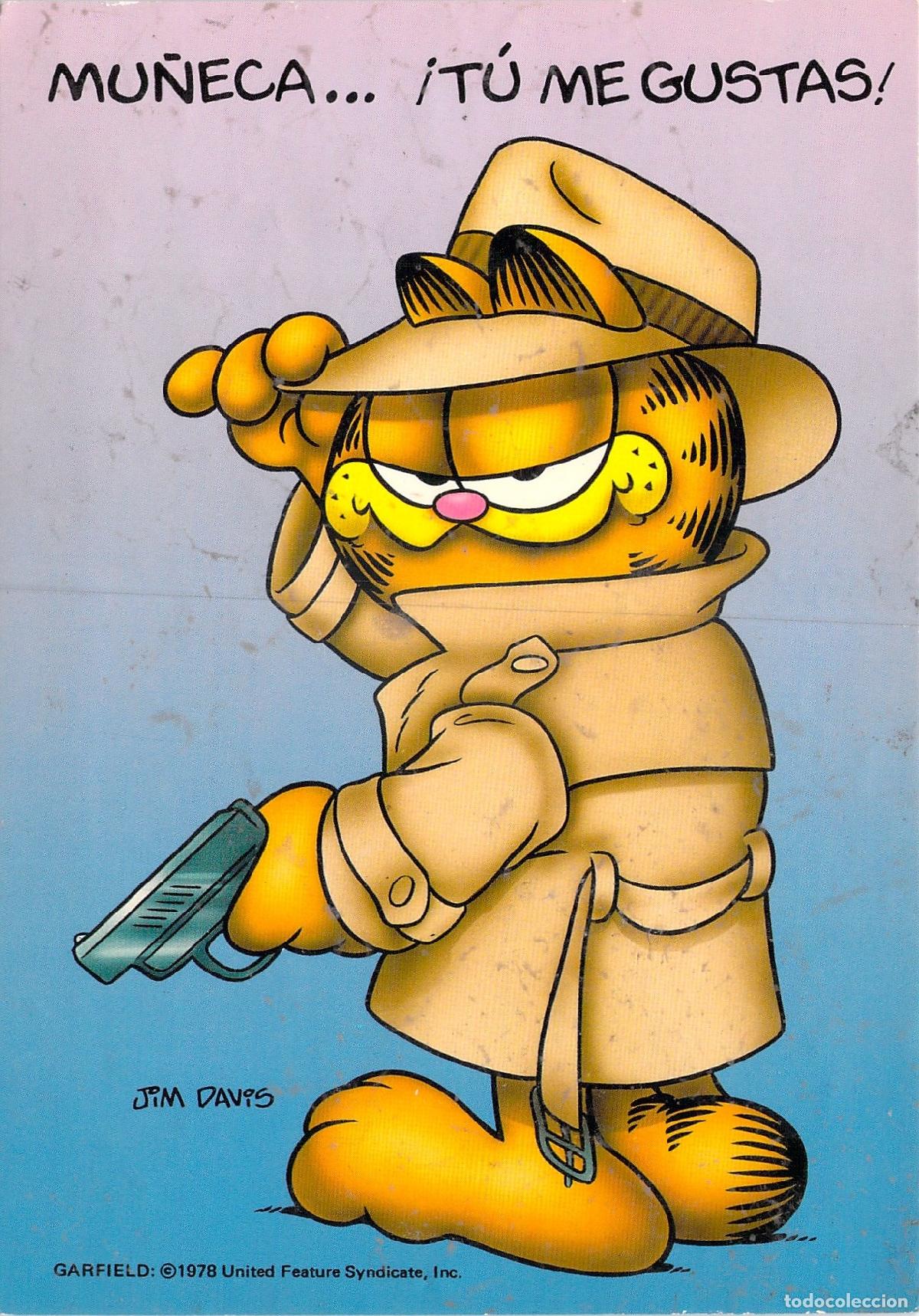 Postales: Tarjeta Postal de Garfield Detective Mu&ntilde;eca T&uacute; Me Gustas Jim Davis