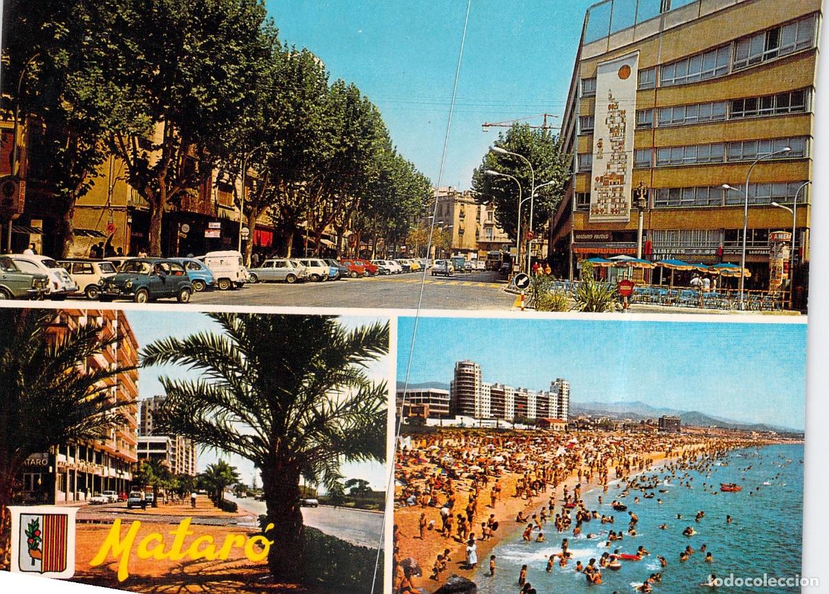 Postales: Postal de Matar&oacute; - Vistas de la Ciudad, Playa y Calle
