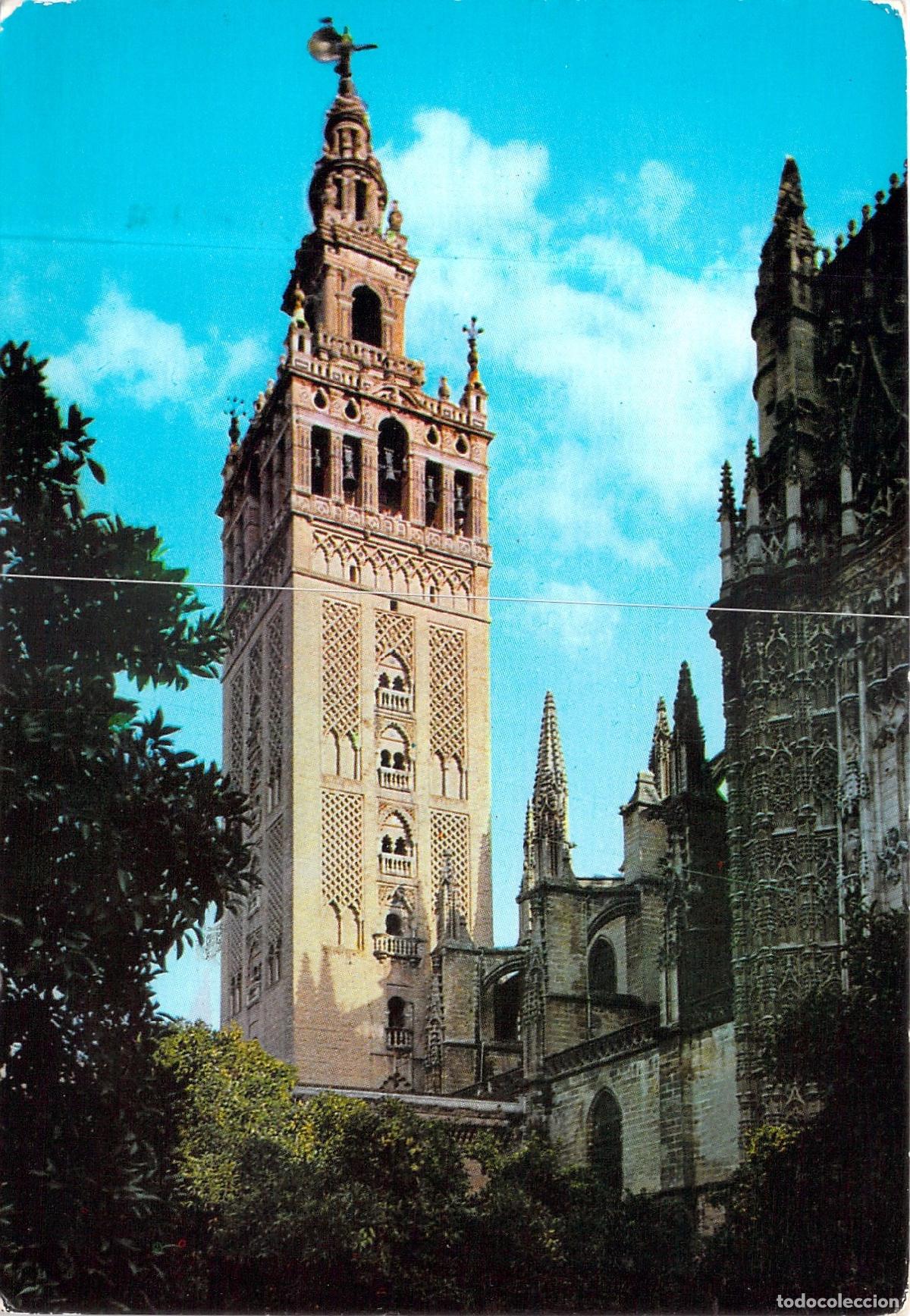 Postales: Postal de Sevilla: Catedral y la Torre de la Giralda