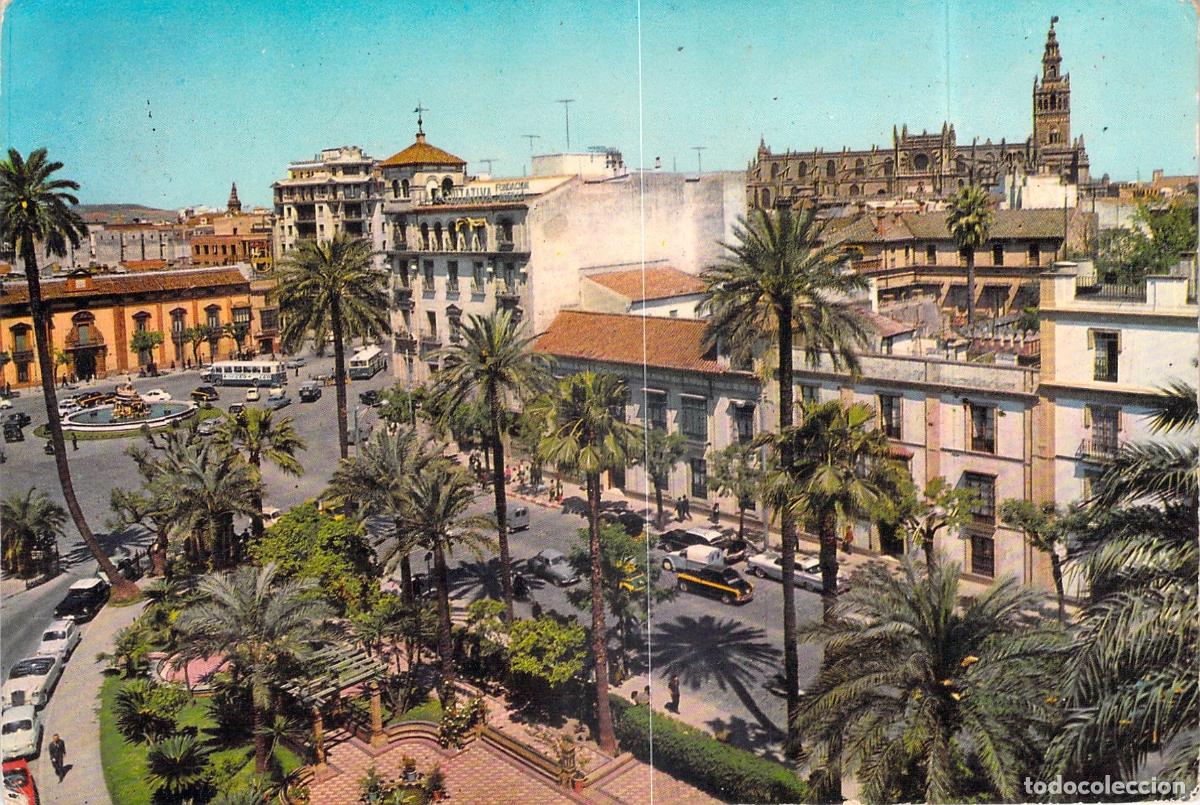 Postales: Postal de Sevilla: Vista desde Hotel Alfonso XIII y la Giralda