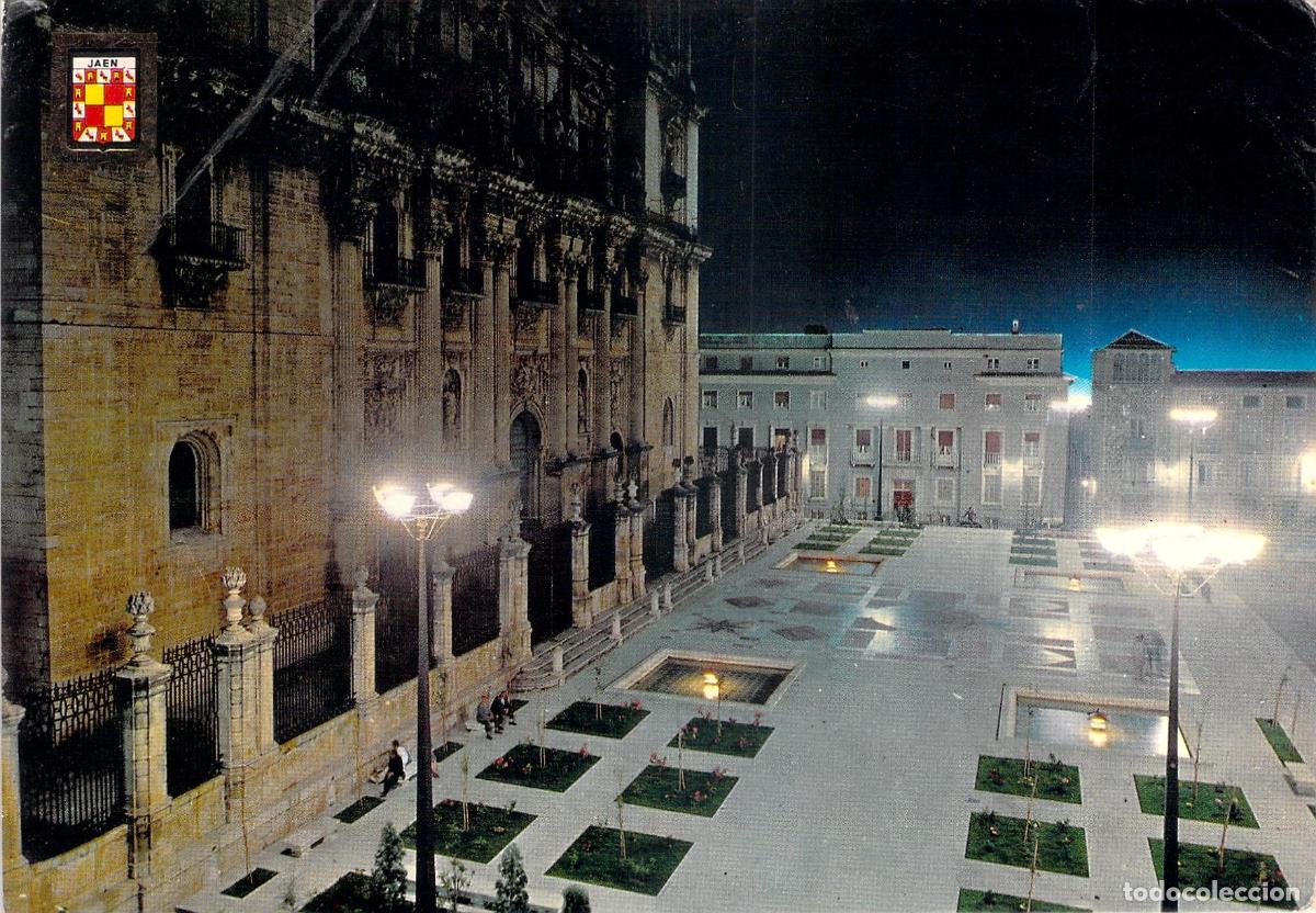 Postales: Postal Plaza de Santa Mar&iacute;a y Fachada de la Catedral de Ja&eacute;n, Espa&ntilde;a