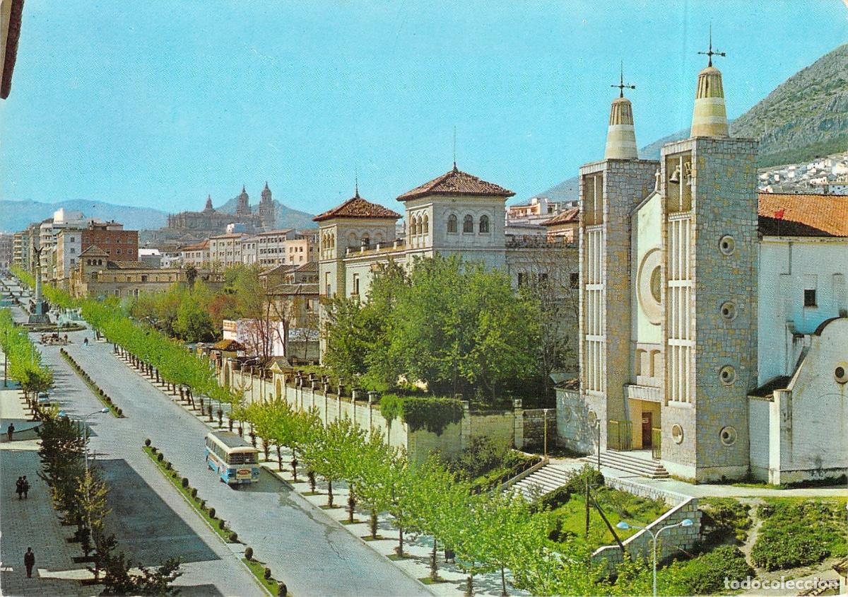 Postales: Postal de Ja&eacute;n, Avenida del General&iacute;simo e Iglesia de San F&eacute;lix